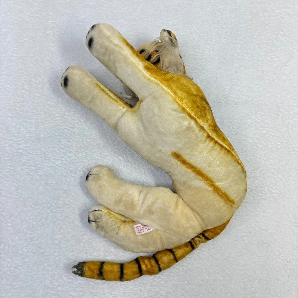 Vintage Montgomery Ward Tiger Plush Stuffed Animal Made in‎ Japan TLC SEE PHOTOS
